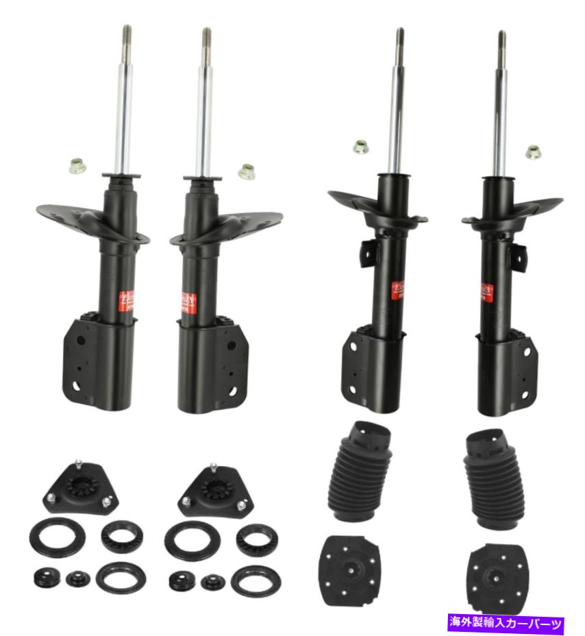 サスペンション フロントリアクルーツクルーツコイルスモンローフィット08-16 4pc KYB Front & Rear Suspension Struts and Mounts Kit For Chevrolet Impala 06-09【並行輸入品】