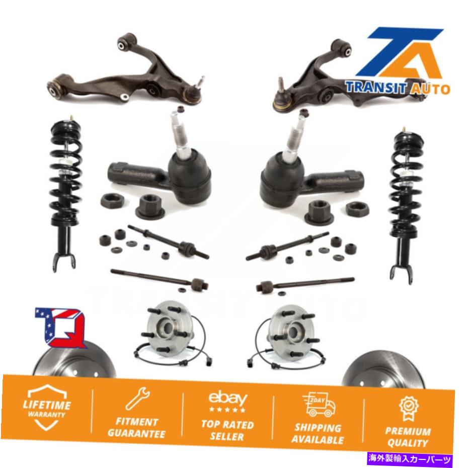 サスペンション サスペンションコンプレッサーアーノットP2291 Front Disc Rotors Brake Pad Bearing Suspension Kit (15Pc) For Ram 1500 Dodge 4WD【並行輸入品】