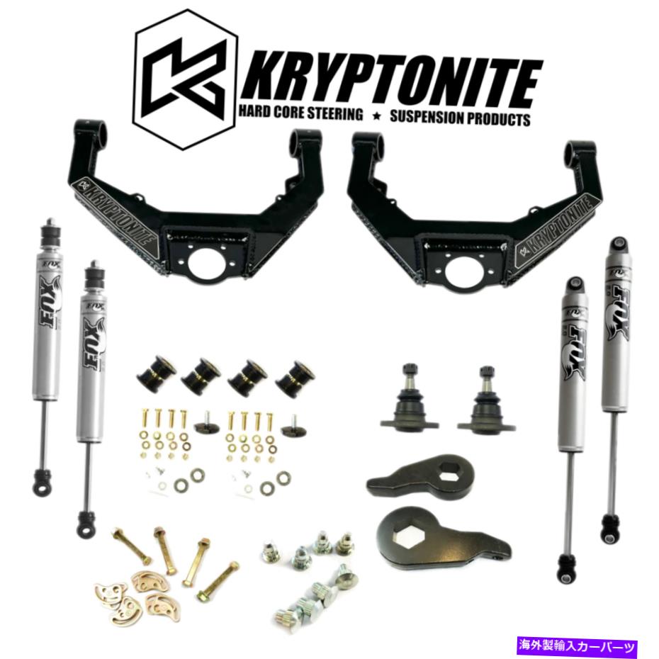 サスペンション 本物ののモーパーナックル5181895ad Kryptonite Stage 3 Leveling Kit/Fox Shocks/Cam Bolts/Pins For 01-10 GM 2500/3500【並行輸入品】