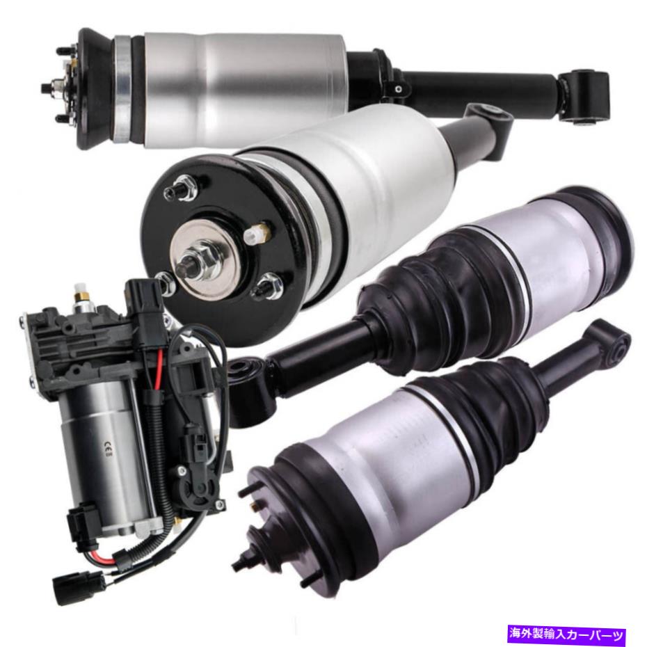 サスペンション 4PCS RWD Pair Rear Front Air Suspension Struts Air Compressor For Land Rover Sport LR3 4【並行輸入品】