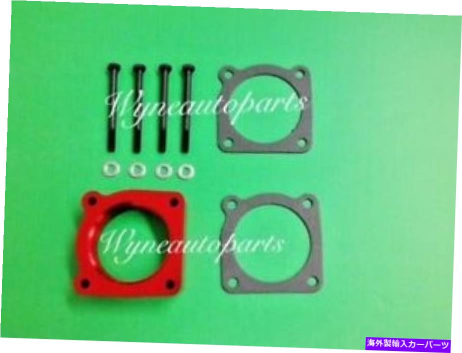 Throttle Body フィット02-06日産アルティマセントラSE-R仕様V渦フロースロットルボディスペーサーレッド Fit 02-06 Nissan Altima Sentra SE-R SPEC V Vortex Flow Throttle Body Spacer RED【並行輸入品】