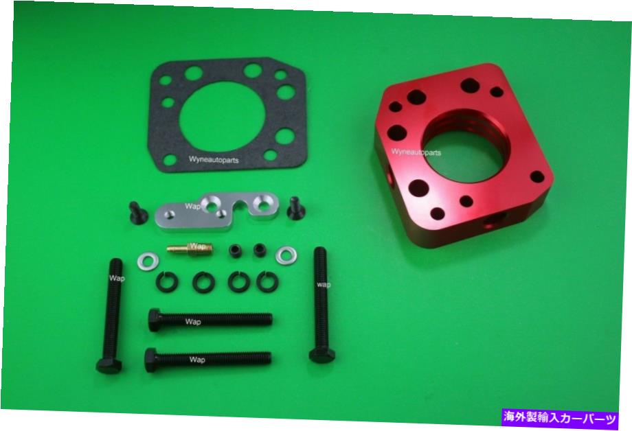 Throttle Body レッドスロットルボディスペーサーフィット93-00ホンダシビック1.5L 1.6L SOHC付きパワーポート RED Throttle Body Spacer Fit 93-00 Honda Civic 1.5L 1.6L SOHC With Power Port【並行輸入品】