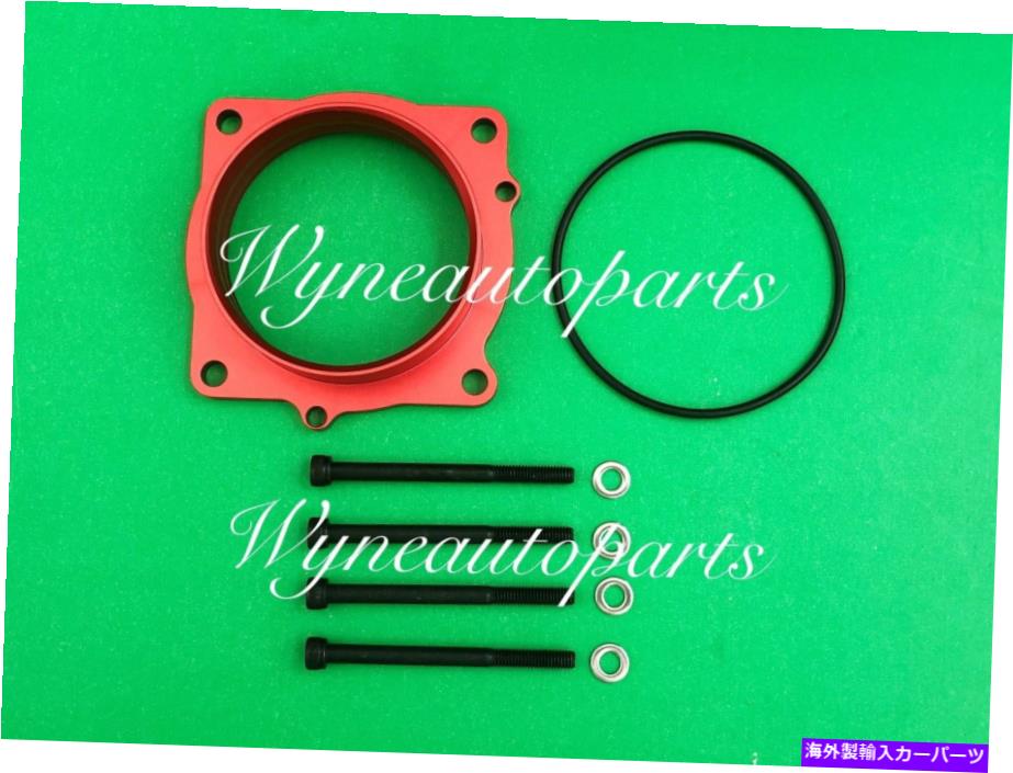 Throttle Body スロットルボディスペーサー05-09クライスラー300CダッジチャレンジャーチャージャーSRT8 6.1L赤 Throttle Body Spacer 05-09 Chrysler 300C Dodge Challenger Charger SRT8 6.1L RED【並行輸入品】