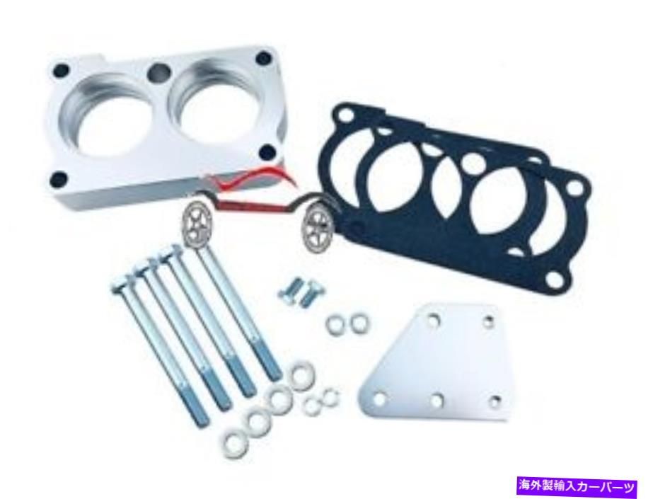 Throttle Body シルバービレットスロットルボディスペーサーフィットシボレー85-92シボレーカマロ5.7L V8 Silver Billet Throttle Body Spacer Fit Chevy 85-92 Chevrolet Camaro 5.7L V8【並行輸入品】