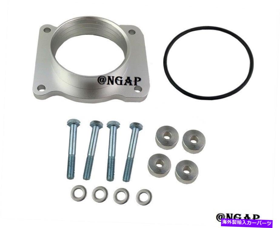 Throttle Body 04-10 FORD F150 5.4L V8＆10 F150 SVT Raptor V8のシルバースロットルボディスペーサー Silver Throttle Body Spacer For 04-10 Ford F150 5.4L V8 & 10 F150 SVT Raptor V8【並行輸入品】