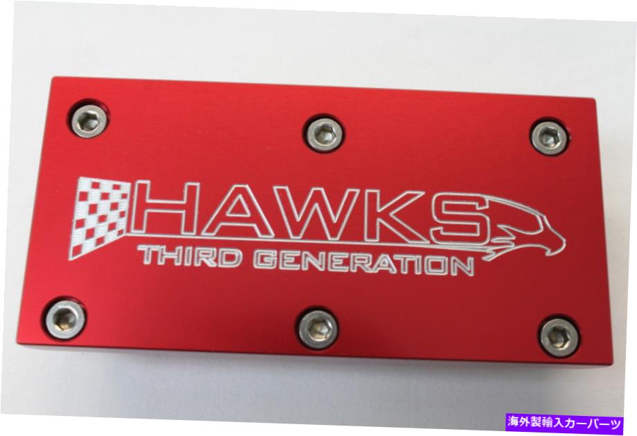 Throttle Body ホークスロゴレッドTPI/ LT1ビレットアルミニウムスロットルボディプレートカバー付きネジ付きカバー HAWKS Logo Red TPI/LT1 Billet Aluminum Throttle Body Plate Cover w/ Screws【並行輸入品】