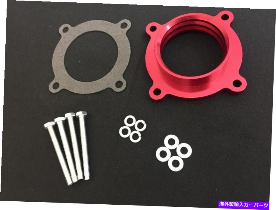 Throttle Body 2007-11ジープラングラー3.8L V6のレッドビレットアルミニウムスロットルボディスペーサー Red Billet Aluminum Throttle Body Spacer For 2007-11 Jeep Wrangler 3.8L V6【並行輸入品】