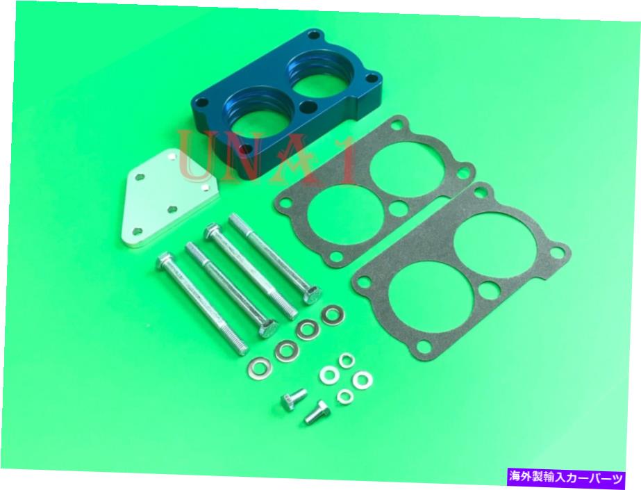 Throttle Body 85-92のブルービレットスロットルボディスペーサー Blue Billet Throttle Body Spacer For 85-92 Chevy Camaro Pontiac Firebird 5.7L V8【並行輸入品】