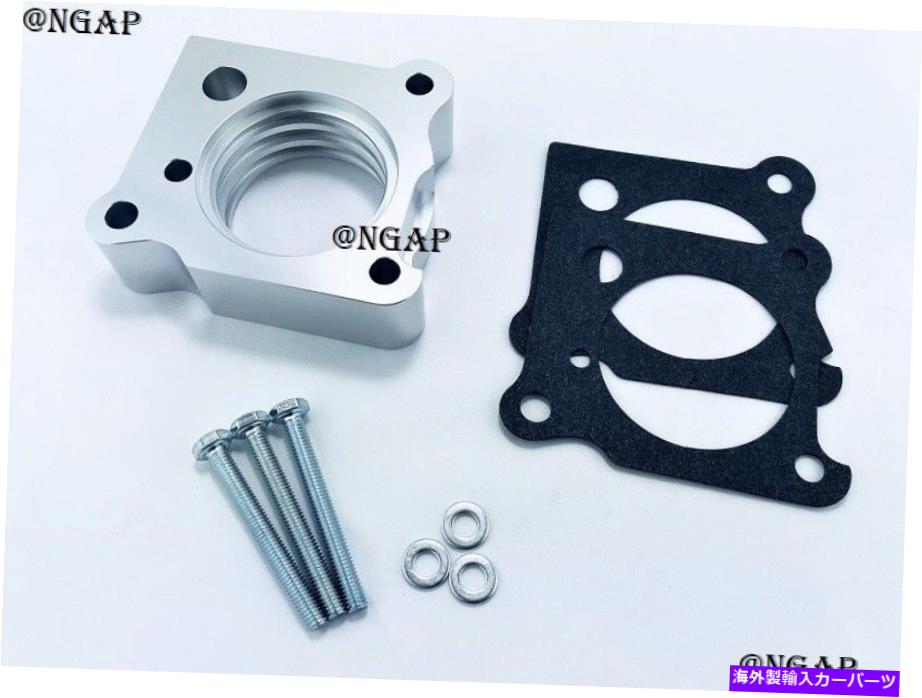 Throttle Body シルバービレットアルミニウムスロットルボディスペーサーフィット01-10クライスラーPTクルーザー2.4L Silver Billet Aluminum Throttle Body Spacer Fit 01-10 Chrysler PT Cruiser 2.4L【並行輸入品】