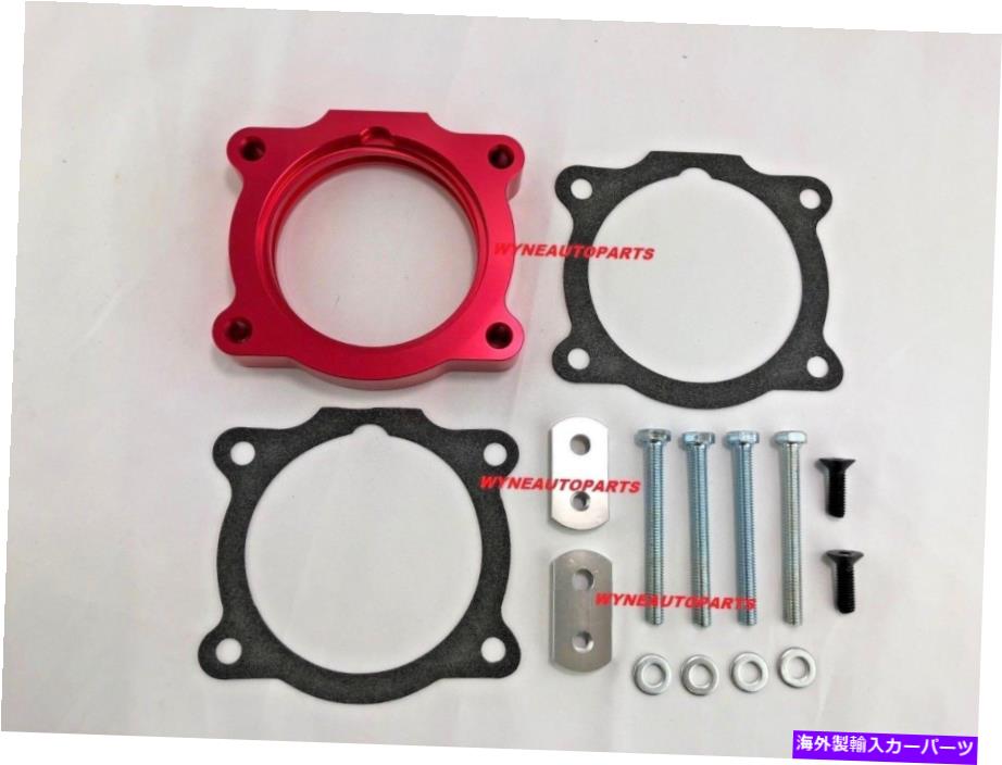 Throttle Body ビレットスロットルボディスペーサーフィット02-09シボレートレイルブレイザー4.2L GMCエンボイ4.2L赤 Billet Throttle Body Spacer Fit 02-09 Chevy TrailBlazer 4.2l GMC Envoy 4.2L RED【並行輸入品】
