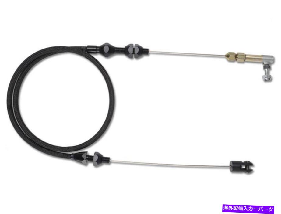 Throttle Body PFETCS6054-BK Proflowスロットルケーブル、編組ブラックステンレス鋼、24インチの長さ PFETCS6054-BK Proflow Throttle Cable, Braided Black Stainless Steel, 24 in. Long【並行輸入品】