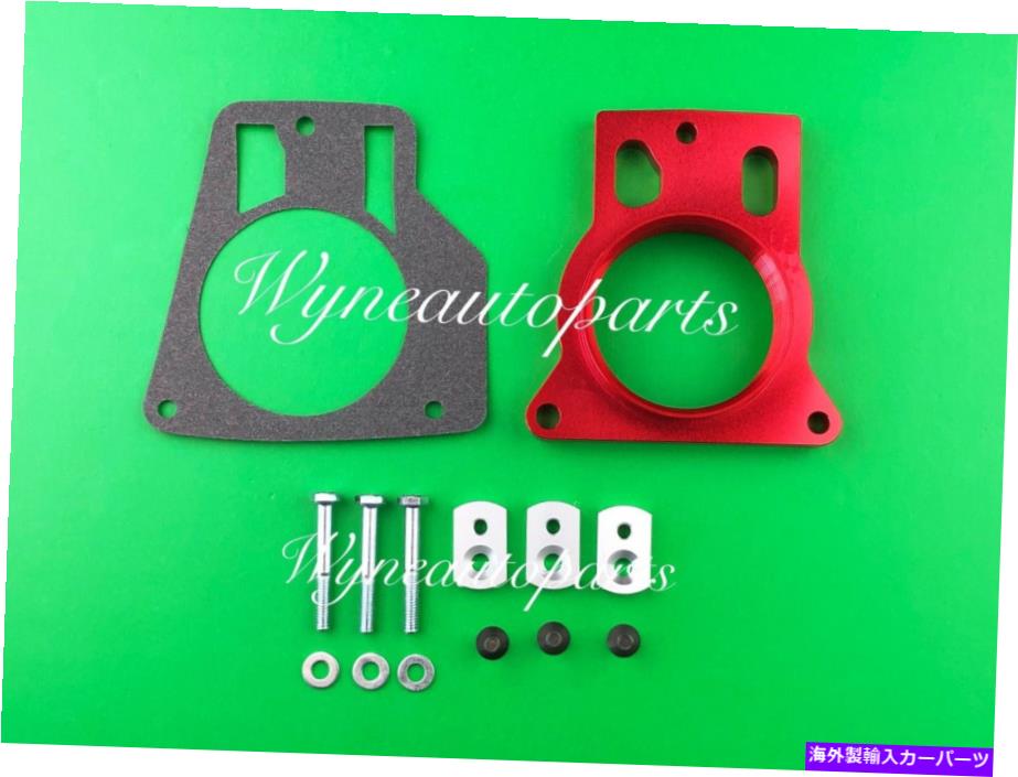 Throttle Body Chevy Tahoe Avalanche 1500 2500 4.8L 5.3L 8.1LV8用のレッドスロットルボディスペーサー RED Throttle Body Spacer For Chevy Tahoe Avalanche 1500 2500 4.8L 5.3L 8.1LV8【並行輸入品】