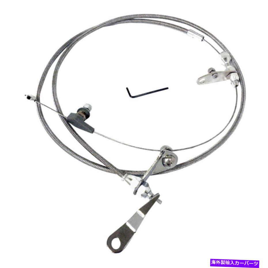 Throttle Body Ford Custom 500 64-67ステンレス鋼の編組キックダウンケーブル For Ford Custom 500 64-67 Stainless Steel Braided Kick Down Cable【並行輸入品】
