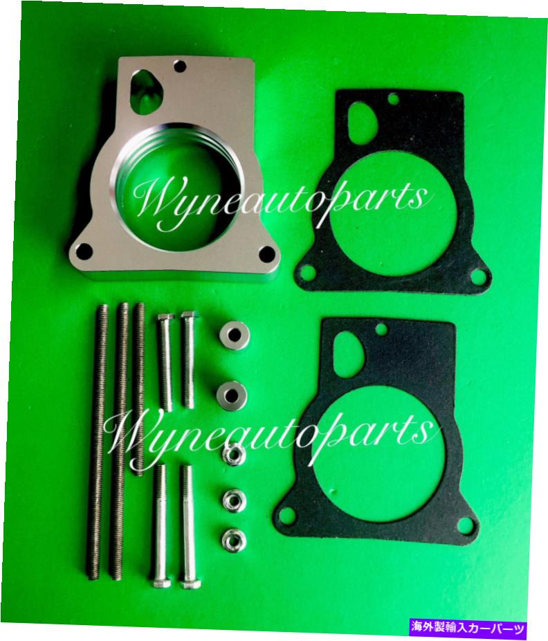 Throttle Body 96-05 GMC Chevy Sonoma S10 Blazer 4.3L V6などのシルバースロットルボディスペーサー Silver Throttle Body Spacer For 96-05 GMC Chevy Sonoma S10 Blazer 4.3L V6 & More【並行輸入品】
