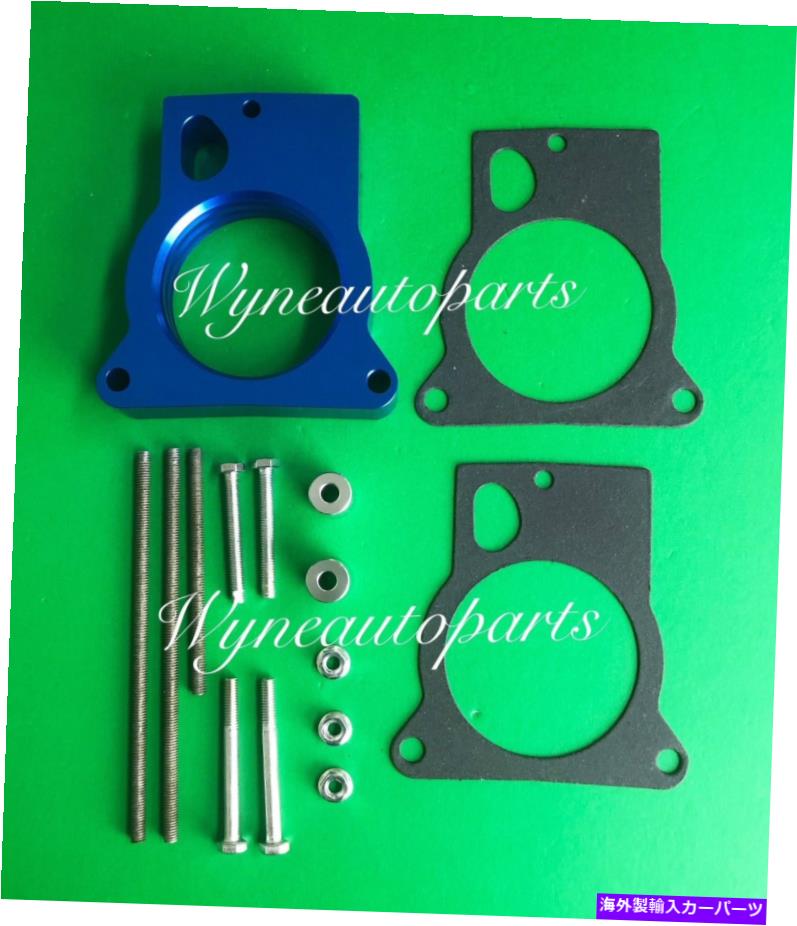 Throttle Body 96-05 GMCシボレーソノマS10ブレザー4.3L V6 + Moreのブルースロットルボディスペーサー BLUE Throttle Body Spacer For 96-05 GMC Chevy Sonoma S10 Blazer 4.3L V6 & More【並行輸入品】