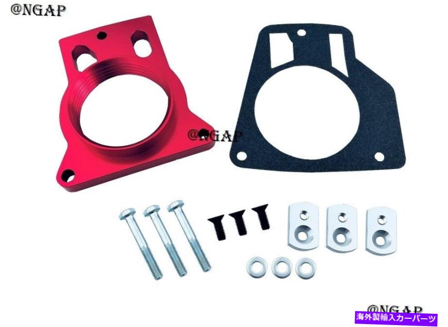 Throttle Body レッドスロットルボディスペーサーフィット00-07シボレー郊外1500 2500 5.3L 5.7L 6.0L V8 Red Throttle Body Spacer Fit 00-07 Chevy Suburban 1500 2500 5.3L 5.7L 6.0L V8【並行輸入品】
