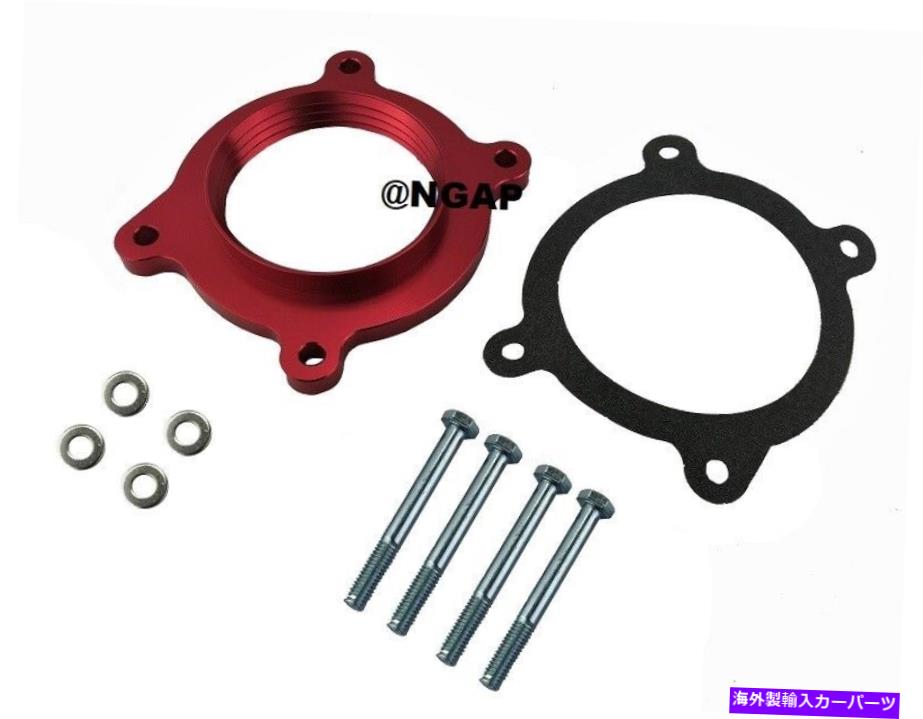 Throttle Body 14-19のレッドスロットルボディスペーサーシボレーシルバラード1500＆タホ郊外5.3L Red Throttle Body Spacer For 14-19 Chevy Silverado 1500 & Tahoe Suburban 5.3L【並行輸入品】