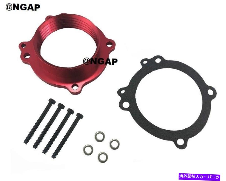 Throttle Body ビレットレッドアルミニウムスロットルボディスペーサー2008-2012 Dodge Ram 1500 4.7L V8 Billet Red Aluminum Throttle Body Spacer For 2008-2012 Dodge Ram 1500 4.7L V8【並行輸入品】