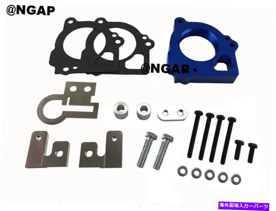 Throttle Body 03-07のブルービレットアルミニウムスロットルボディスペーサージープグランドチェロキー4.7L Blue Billet Aluminum Throttle Body Spacer For 03-07 Jeep Grand Cherokee 4.7L【並行輸入品】