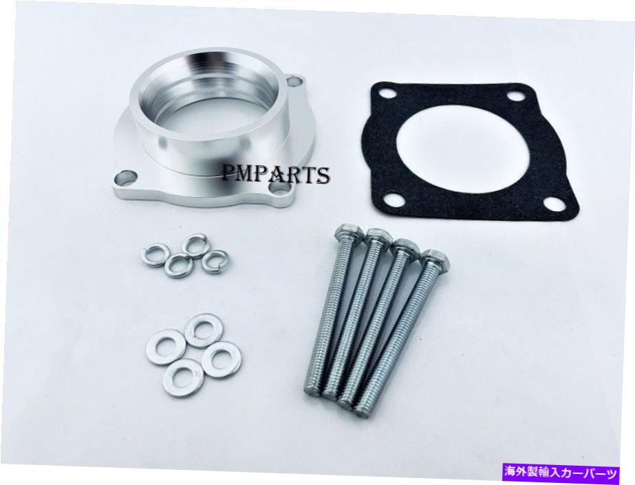 Throttle Body シルバービレットスロットルボディスペーサーフィット2001-2006 BMW 325i E46 L6 2.5L Silver Billet Throttle Body Spacer Fit 2001-2006 BMW 325i E46 L6 2.5L【並行輸入品】