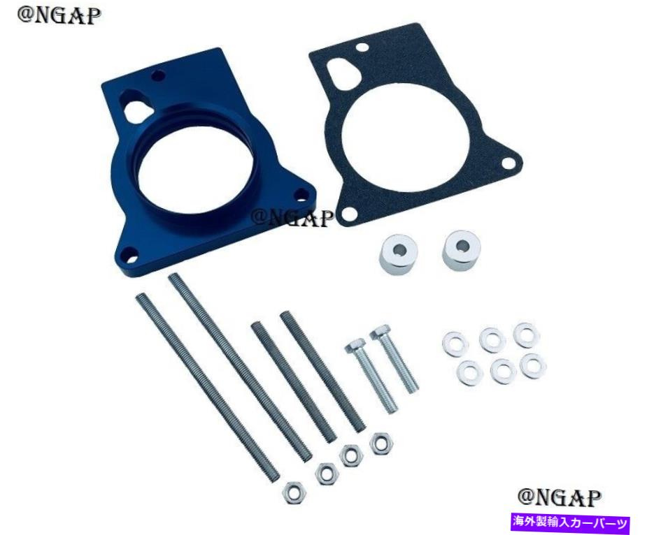 Throttle Body ブルースロットルボディスペーサーフィット01-06 GMC Sierra 1500＆Chevy Silverado 4.3L V6 Blue Throttle Body Spacer Fit 01-06 GMC Sierra 1500 & Chevy Silverado 4.3L V6【並行輸入品】