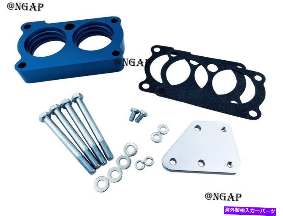Throttle Body ブルービレットスロットルボディスペーサーフィット85-91シボレーコルベット5.7L ZR1シボレー Blue Billet Throttle Body Spacer Fit 85-91 Chevrolet Corvette 5.7L ZR1 Chevy【並行輸入品】
