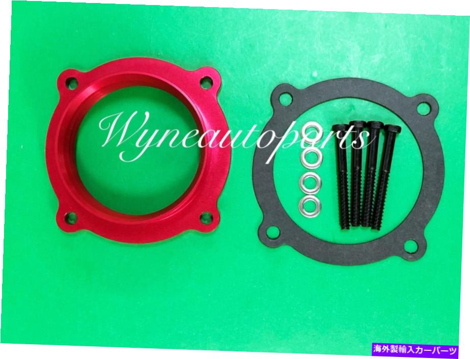 Throttle Body レッドスロットルボディスペーサーフィット11-18ダッジクライスラー3.6L V6 /12-17ジープラングル Red Throttle Body Spacer Fit 11-18 Dodge Chrysler 3.6L V6 /12-17 Jeep Wrangle【並行輸入品】
