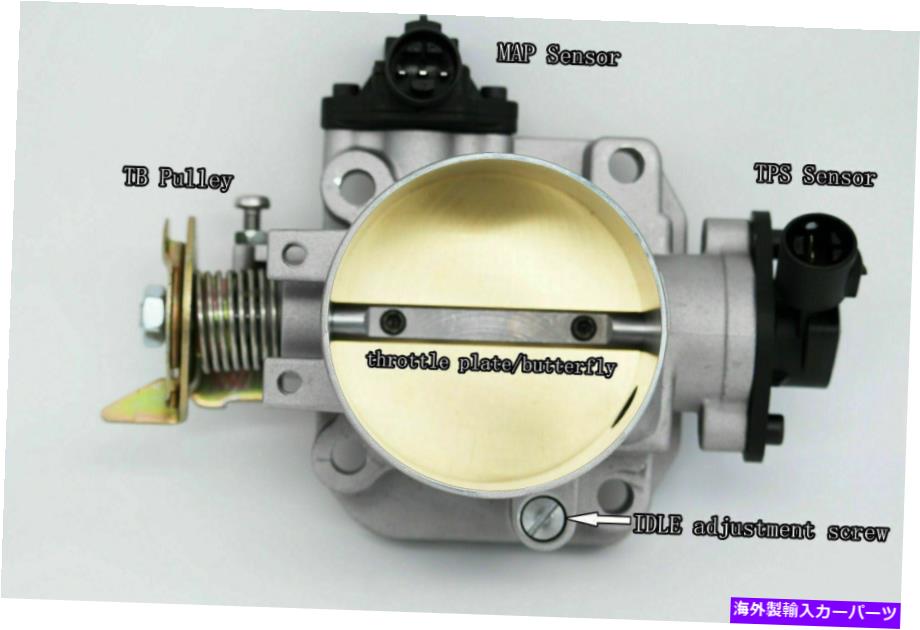 Throttle Body 74mmスロットルボディTPSマップセンサーホンダシビックSiアキュラインテグラB D H F 1.8 74mm Throttle Body TPS Map Sensor for Honda Civic SI ACURA INTEGRA B D H F 1.8【並行輸入品】