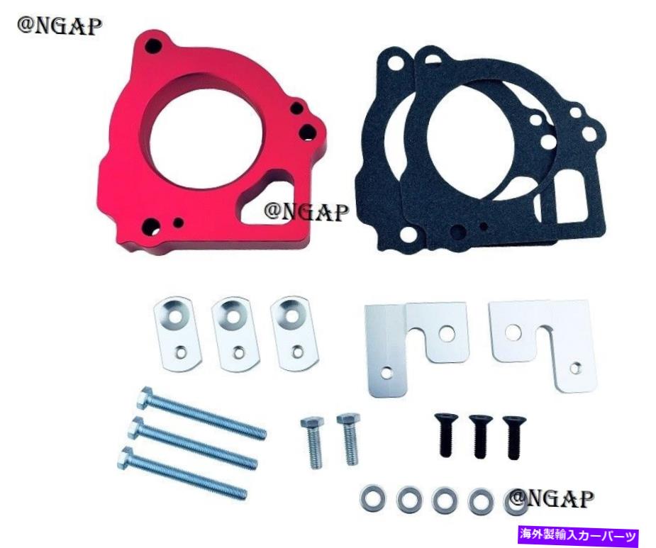 Throttle Body レッドビレットスロットルボディスペーサーフィット1999-2002ジープグランドチェロキー4.7L V8 Red Billet Throttle Body Spacer Fit 1999-2002 Jeep Grand Cherokee 4.7L V8【並行輸入品】
