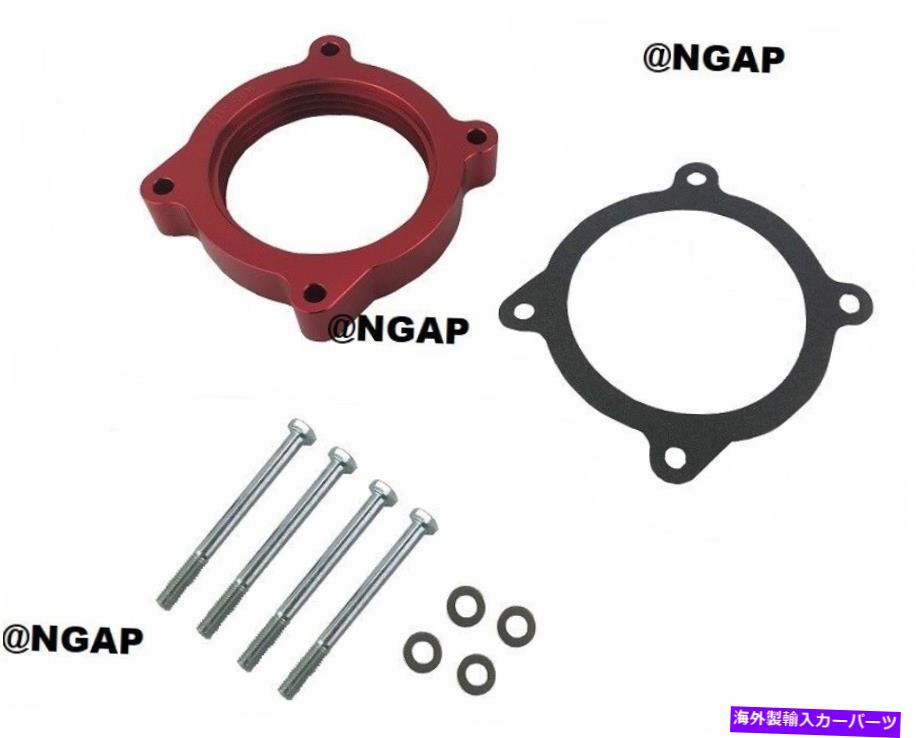 Throttle Body 11-18フォードF-150 5.0L V8のためのレッドビレットアルミニウムスロットルボディスペーサー Red Billet Aluminum Throttle Body Spacer For 11-18 Ford F-150 5.0L V8【並行輸入品】