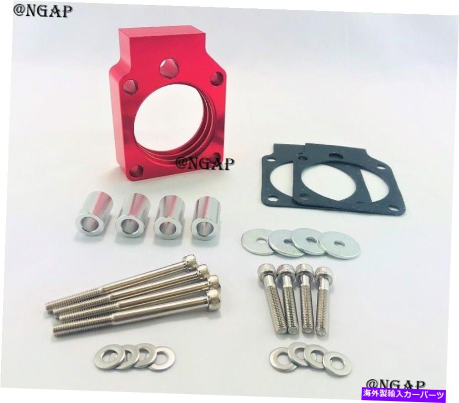 Throttle Body レッドビレットアルミニウムスロットルボディスペーサーフィット01-05ホンダシビック1.7L D17A Red Billet Aluminum Throttle Body Spacer Fit 01-05 Honda Civic 1.7L D17A【並行輸入品】