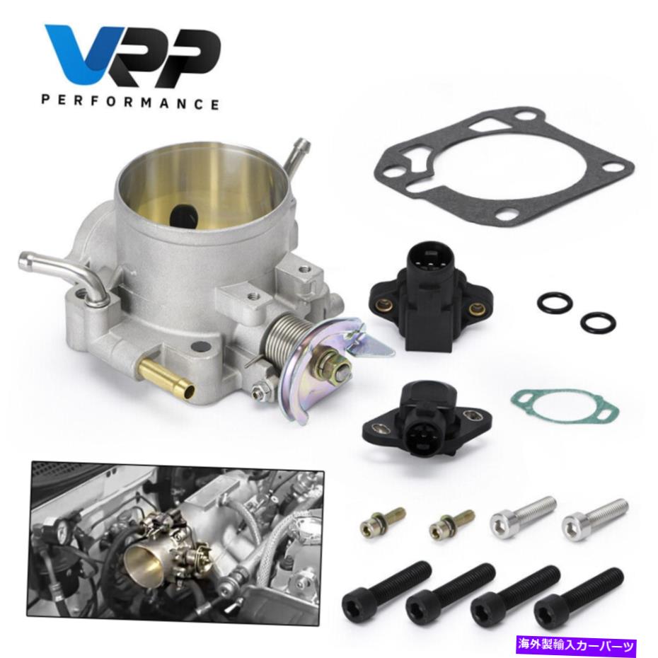 Throttle Body Honda Civic Si B17 B18 B20 D15 ACURA用の70mmスロットルボディとマップセンサー 70mm Throttle Body W/ TPS & Map Sensor for Honda Civic SI B17 B18 B20 D15 Acura【並行輸入品】