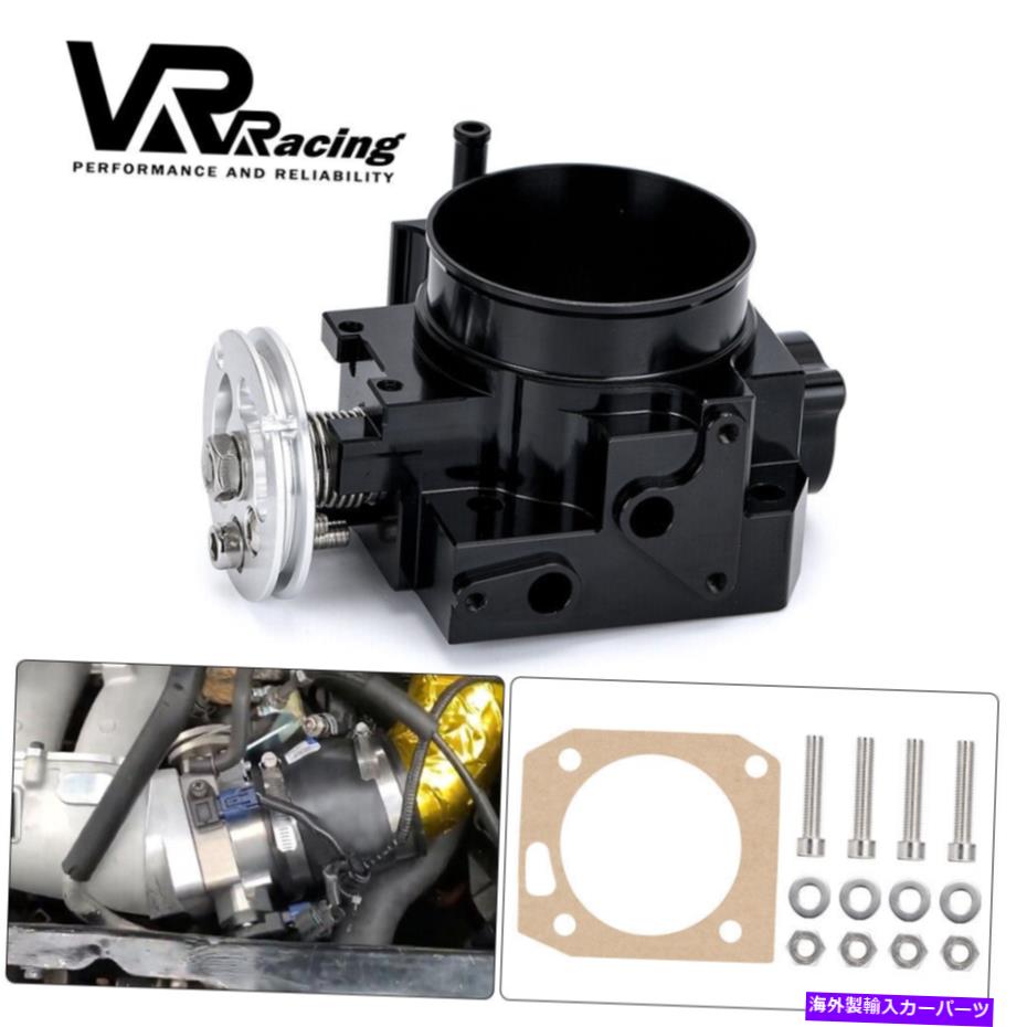 Throttle Body Acura Honda DC5 EP3 FG FA K-SERIES K20スワップのためのスロットルボディブラックの70mmボルト 70MM Bolt On Throttle Body Black For Acura Honda DC5 EP3 FG FA K-Series K20 Swap【並行輸入品】