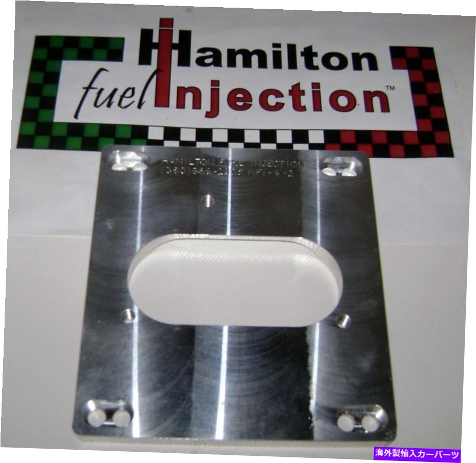 Throttle Body BBC 454/7.4Lハミルトン燃料噴射用CNC機械加工4 BBL TBIアダプター CnC machined 4 BBL TBI adapter for BBC 454/7.4l Hamilton Fuel Injection【並行輸入品】