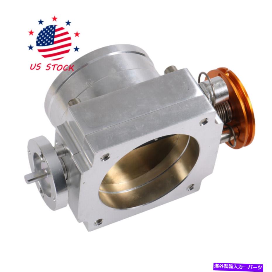 Throttle Body シルバー90mm合金アルミニウムCNCビレットインテークスロットルボディハイフローユニバーサル Silver 90mm Alloy Aluminum CNC Billet Intake Throttle Body High Flow Universal【並行輸入品】