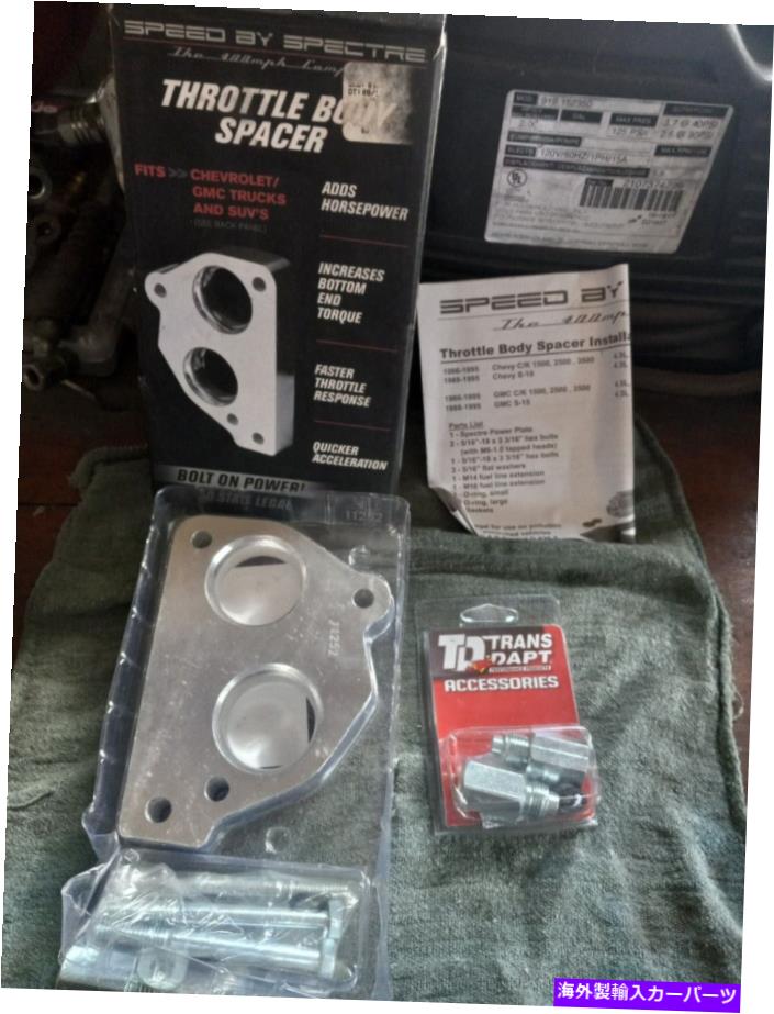 Throttle Body スペクタースロットルボディスペーサーシェビー5.7/5.0/4.3L 1986-1995 S10/C/K 1500/2500/3500 SPECTRE THROTTLE BODY SPACER CHEVY 5.7/5.0/4.3L 1986-1995 S10/C/K 1500/2500/3500【並行輸入品】