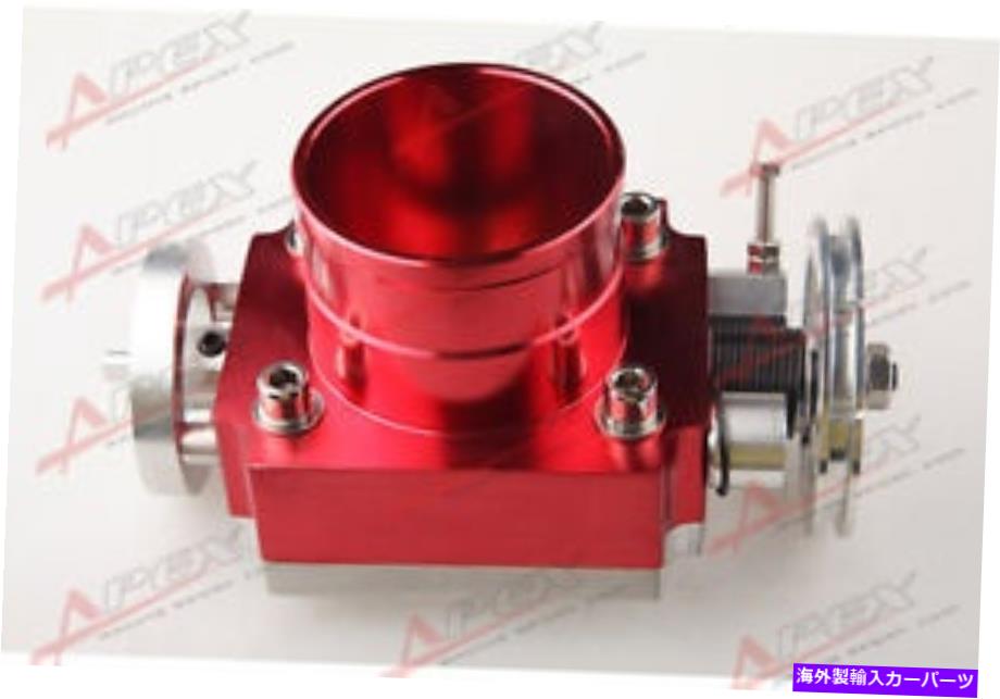 Throttle Body 65mmユニバーサルスロットルボディCNC T6アルミニウム赤 65mm Universal Throttle Body CNC T6 Aluminum Red【並行輸入品】