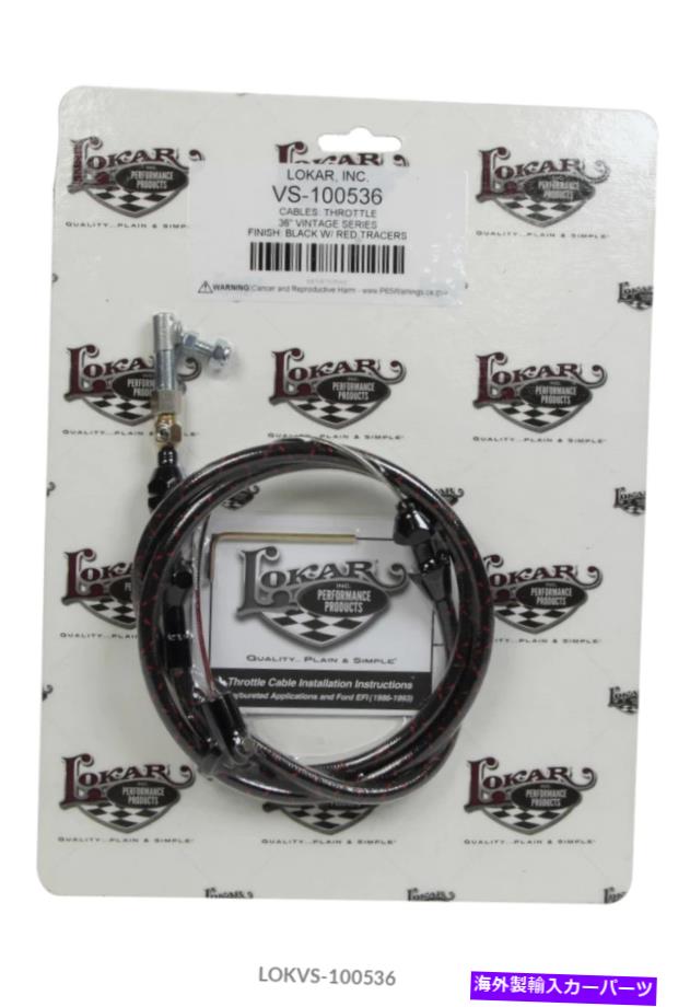 Throttle Body Lokar vsスロットルケーブルブラックブラックラップw/ red tracer vs-100536 Lokar VS Throttle Cable Black Black Wrap w/ Red Tracer VS-100536【並行輸入品】