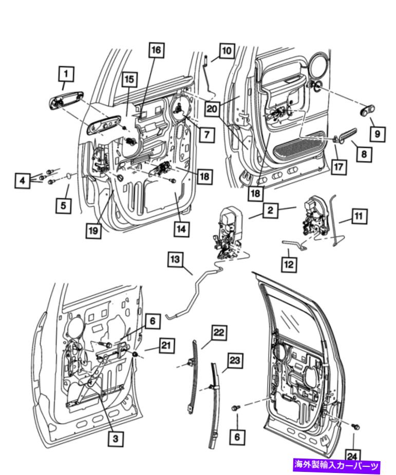 Window Regulator 本物のMOPARリアドアウィンドウレギュレータは、55277091ABを左に左折しました Genuine Mopar Rear Door Window Regulator Left 55277091AB【並行輸入品】