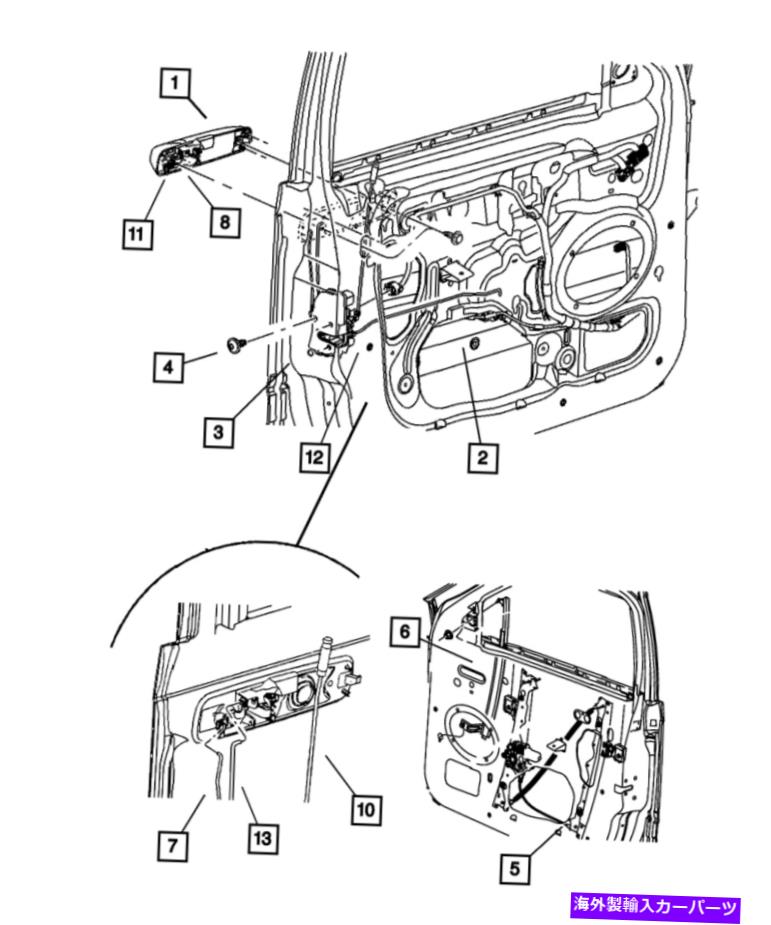 Window Regulator 本物のMoparフロントドアウィンドウレギュレータは4589171Ahを左に左に左折しました Genuine Mopar Front Door Window Regulator Left 4589171AH【並行輸入品】
