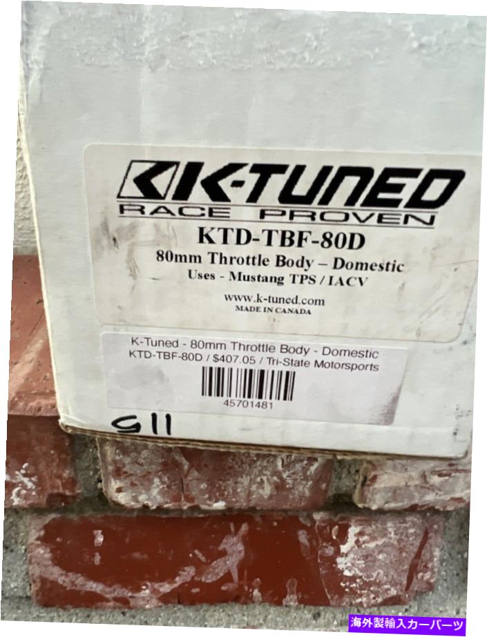 Throttle Body B16 B18 IACV/MAP/TPS（Mustang Pattern）用のK調整ビレット80mmスロットルボディボディ K-Tuned Billet 80mm Throttle Body for B16 B18 IACV/MAP/TPS (Mustang Pattern)【並行輸入品】