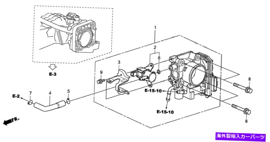 Throttle Body 本物のOEM電子スロットルボディフィット2009-2013ホンダフィット1.5L Genuine OEM Electronic Throttle Body Fits 2009-2013 Honda Fit 1.5L【並行輸入品】