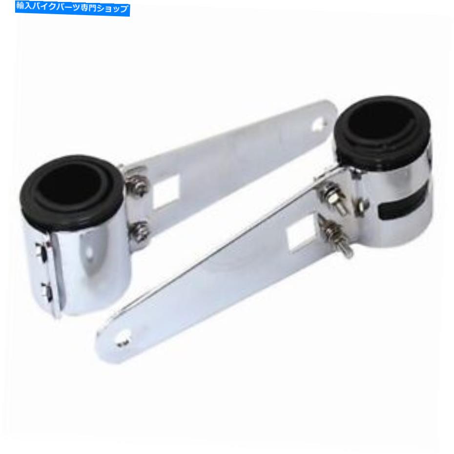 Headlight Bike-it Headlight Fork Tube Bracket 49mm-54mm-Chrome Bike-It Headlight Fork Tube Bracket 49mm-54mm - Chrome【並行輸入品】