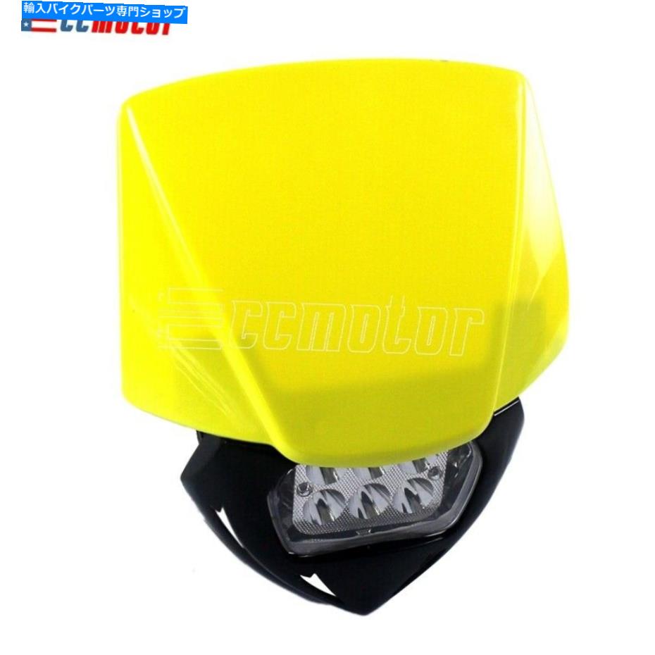Headlight ユニバーサルダートバイクオートバイLEDヘッドライトランプフェアリングライト Universal Dirt Bike Motorcycle LED Headlight Lamp Fairing Light【並行輸入品】