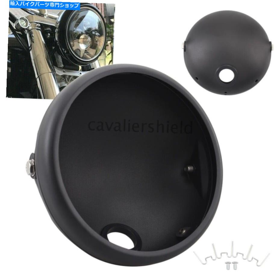Headlight 7 ''ヘッドライトブラックハウジングバケット付きハーレーデビッドソンモデル用マウントブラケット 7'' Headlight Black Housing Bucket W/ Mount Bracket For Harley Davidson Models【並行輸入品】