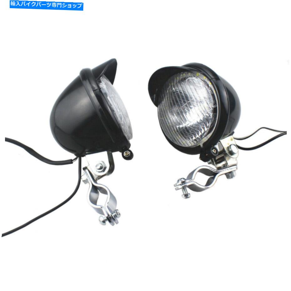 Headlight オートバイLEDスポットライトフロントヘッドライトフォグライトランプカフェレーサーオールドスクール Motorcycle LED Spotlight Front Headlight Fog Light Lamp Cafe Racer Old School【並行輸入品】