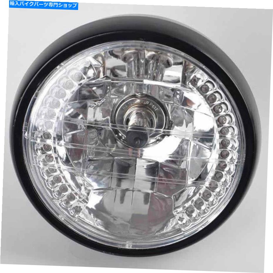 Headlight H4 35W 7インチオートバイヘッドライトLEDターン信号インジケーター+ブラケットnew H4 35W 7 Inch Motorcycle Headlight With LED Turn Signal Indicators+ Bracket New【並行輸入品】