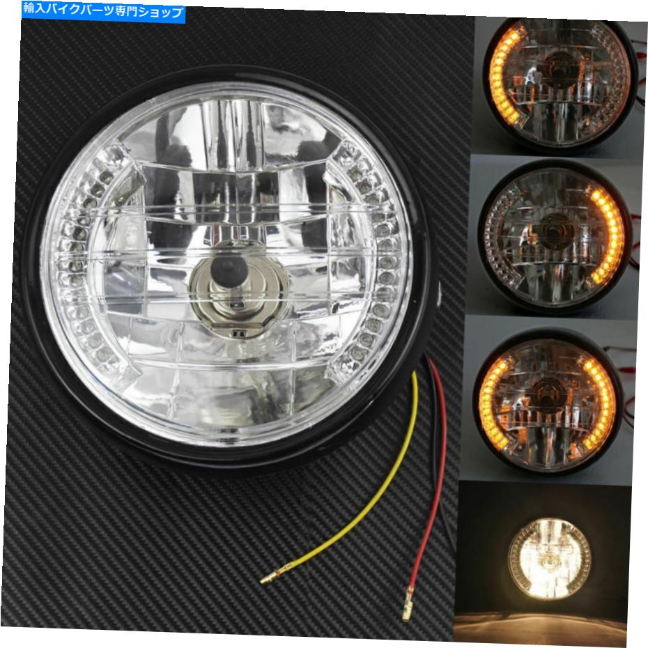 Headlight オートバイ7 ''ヘッドライトLEDターン信号ライト +マウントブラケットフィットハーレー Motorcycle 7'' Headlight LED Turn Signal Light + Mount Bracket Fit For Harley【並行輸入品】