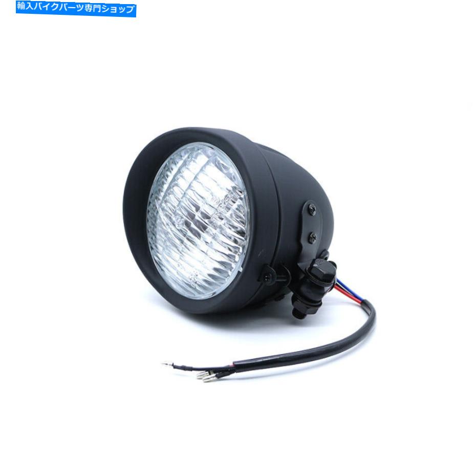 Headlight 12Vオートバイフロントヘッドライトレトロハイ /ロービームヘッドランプカフェレーサーツーリング 12v Motorcycle Front Headlight Retro High /Low Beam Headlamp Cafe Racer Touring【並行輸入品】
