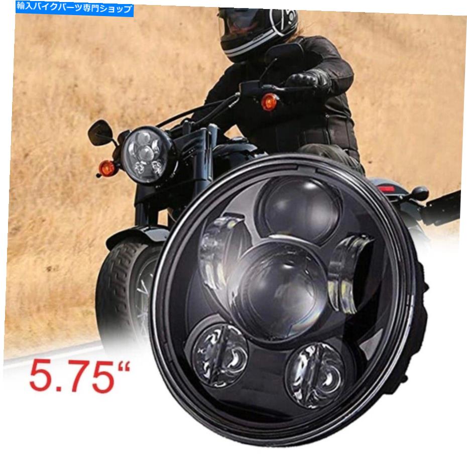 Headlight 5-3/4 5.75インチLEDヘッドライトハーレースポーツスターXL 883 1200 DYNAに適しています 5-3/4 5.75 inch LED Headlight Black fit for Harley Sportster XL 883 1200 Dyna【並行輸入品】